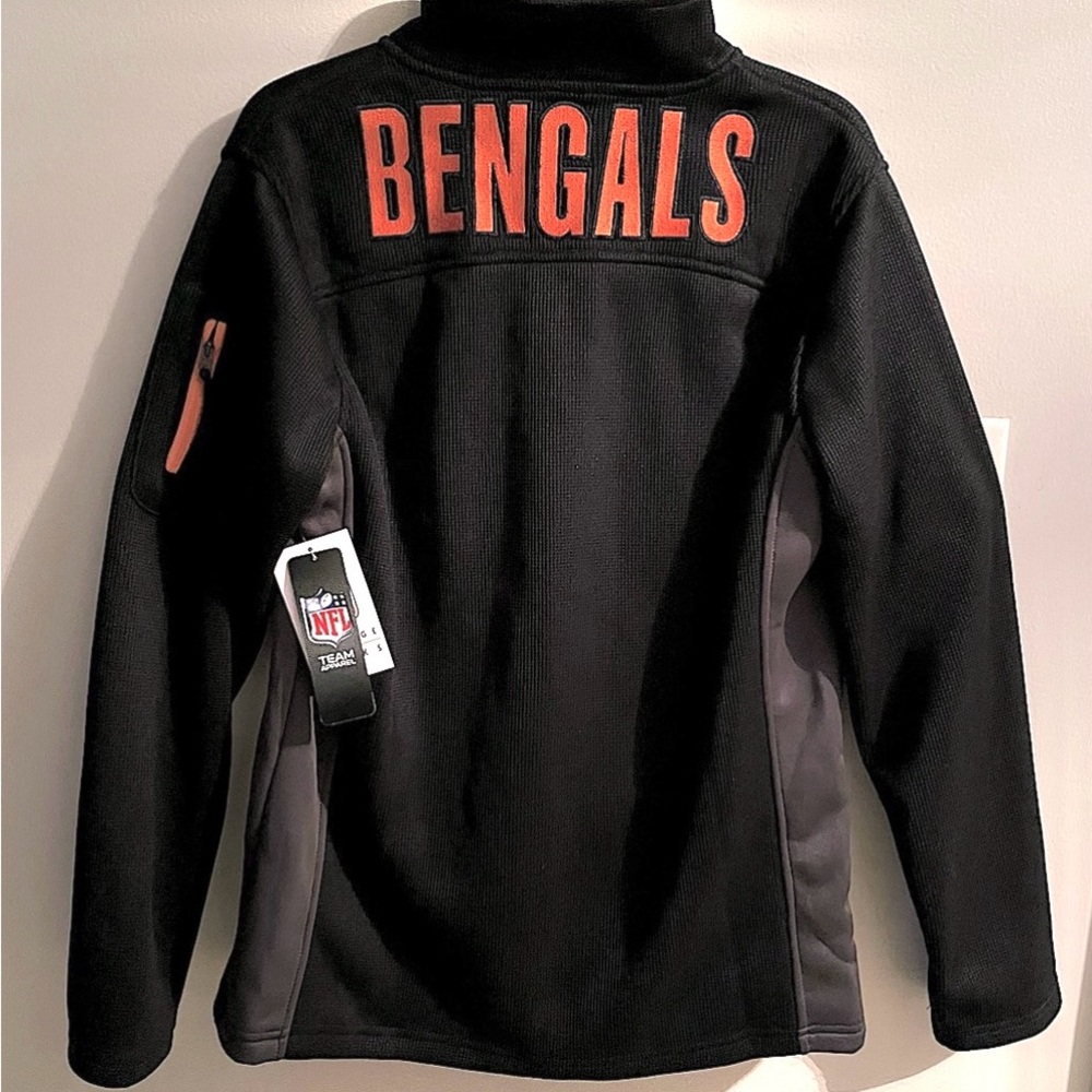 NEW Cincinnati Bengals NFL men’s waffle knit quarter-zip pullover